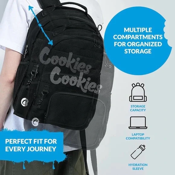 Cookies Kids' Stylish Blue Backpack - Picture 4 of 8